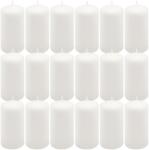Nexos Set de lumânări pilon, 11, 5 cm, Ø 6 cm, alb, 18 buc (DK47110_SL18)