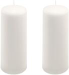 Nexos Set de lumânări tip pilon, 20 cm, Ø 7, 5 cm, alb, 2 buc (DK47130_SL02)