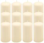 Nexos Set de lumânări pilon, 11, 5 cm, Ø 6 cm, crem, 12 buc (DK47111_SL12)