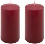 Nexos Set de lumânări cilindrice, 15 cm, Ø 7, 5 cm, vișiniu, 2 buc (DK47124_SL02)