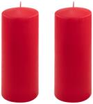 Nexos Set de lumânări tip pilon, 25 cm, Ø 10 cm, roșu, 2 buc (DK47143_SL02)