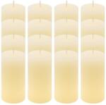Nexos Set de lumânări rustice, 10 cm, Ø 5 cm, crem, 16 buc (DK47301_SL16)