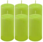 Nexos Set de lumânări pilon, 11, 5 cm, Ø 6 cm, verde deschis, 6 buc (DK47115_SL06)