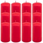 Nexos Set de lumânări pilon, 11, 5 cm, Ø 6 cm, roșu, 12 buc (DK47113_SL12)