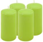 Nexos Set de lumânări pilon, 15 cm, Ø 7, 5 cm, verde deschis, 4 buc (DK47125_SL04)