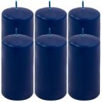 Nexos Set de lumânări pilon, 11, 5 cm, Ø 6 cm, albastru, 6 buc (DK47116_SL06)