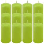 Nexos Set de lumânări pilon, 11, 5 cm, Ø 6 cm, verde deschis, 12 bu (DK47115_SL12)