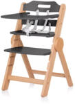 Chipolino Cacao 2az1-ben fa etetőszék - Graphite wood - babycenter-sopron