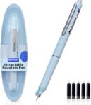 Writech Stilou retractabil Writech corp albastru cu cutie cadou si 5 patroane cerneala albastre W-784/1-D-BLUE