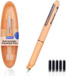 Writech Stilou retractabil Writech corp portocaliu cu cutie cadou si 5 patroane cerneala albastre W-784/1-B-BLUE