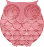 Flamingo lick pad din silicon pentru câini și psiici - bufniță roz 1 buc