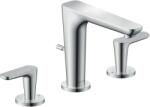 Hansgrohe Citterio C - Mosdócsaptelep leeresztővel, 3 nyílásos beépítés, EcoSmart, króm 49061000 (49061000)