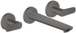 Hansgrohe Citterio C - Falsík alatti mosdócsaptelep, leeresztővel, 3 nyílásos beépítés, EcoSmart csiszolt fekete króm 49071340 (49071340)