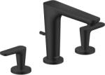 Hansgrohe Citterio C - Mosdócsaptelep leeresztővel, 3 nyílásos beépítés, EcoSmart, matt fekete 49060670 (49060670)