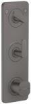 Hansgrohe Citterio C - Termosztatikus csaptelep, falsík alatti beépítéshez, 2 készülékhez, csiszolt fekete króm 49700340 (49700340)