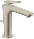 Hansgrohe Citterio C - Mosdócsaptelep leeresztővel, EcoSmart, CoolStart, csiszolt nikkel 49030820 (49030820)