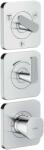 Hansgrohe Citterio C - Termosztatikus csaptelep falsík alatti beépítéshez, 3 készülékhez, króm 49711000 (49711000)
