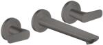 Hansgrohe Citterio C - Falsík alatti mosdócsaptelep, leeresztővel, 3 nyílásos beépítés, EcoSmart csiszolt fekete króm 49070340 (49070340)