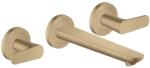 Hansgrohe Citterio C - Falsík alatti mosdócsaptelep, leeresztővel, 3 nyílásos beépítés, EcoSmart, csiszolt bronz 49070140 (49070140)