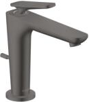 Hansgrohe Citterio C - Mosdócsaptelep leeresztővel, EcoSmart, CoolStart, csiszolt fekete króm 49030340 (49030340)