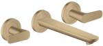 Hansgrohe Citterio C - Falsík alatti mosdócsaptelep, leeresztővel, 3 nyílásos beépítés, EcoSmart, csiszolt bronz 49071140 (49071140)