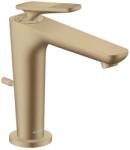 Hansgrohe Citterio C - Mosdócsaptelep leeresztővel, EcoSmart, CoolStart, csiszolt bronz 49031140 (49031140)