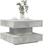vidaXL betonszürke dohányzóasztal 360 fokban forgatható 50x50x34, 5 cm (858473)