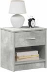 vidaXL 2 db betonszürke éjjeliszekrény fiókkal 39x28x41 cm (858756)