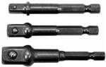 TOYA Dugókulcs adapter készlet 3 részes 1/4" Hex -> 1/4", 3/8", 1/2" négyszög (YT-04685)