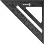 VOREL Talpas derékszög vonalzó 250 x 180 mm alumínium (18377)