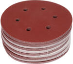 TOYA Tépőzáras fíbertárcsa 150 mm / P180 6 lyukas (50 db) (YT-834587)