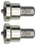 TOYA Bithegy PH2 x 25 mm gipszkarton csavarbehajtó (2 db) (65800) - szerszamplaza
