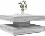 vidaXL szürke sonoma dohányzóasztal 360 fokban forgatható 70x70x34, 5cm (858484) - vidaxl