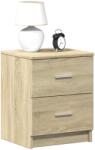 vidaXL 2 db sonoma tölgy színű éjjeliszekrény 2 fiókkal 40x36x50 cm (858790)