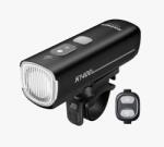 RAVEMEN K1400 USB-ről tölthető LED-es első lámpa, 1400 lumen, AI automatikus fényerő, fekete