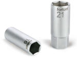 Fortum gyertyakulcs dugófej 1/2", 61CrV5; 21mm, gumírozott FORTUM (4700901) - gardenet