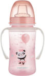 Canpol babies Cseppmentes Szilikon tanulópohár világító fogantyúval 240ml (6h+) Exotic Animals - Rózsaszín