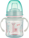 Canpol babies Cseppmentes Szilikon tanulópohár világító fogantyúval 120ml (6h+) Exotic Animals - Zöld