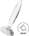 Satisfyer Sparkling Crystal - стъклено дилдо с релеф - прозрачно - lovesexshop