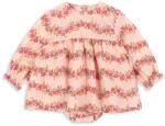 Konges Sløjd baba pamut ruha BELLA FRILL ROMPER GOTS rózsaszín, mini, harang alakú, KS102295 - rózsaszín 86