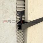  Baudekor ProfiWall Univerzális négyzet profil alu. fényes fekete 10x10 mm x 2, 7 m (5999562570876)