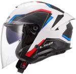 LS2 Casca de motociclete deschisa LS2 OF618 Verso II Air alb-albastru-rosu (LS366182026-MASTER)