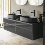 Duravit Zencha fiókos alsószekrény 160, fiókrendező nélkül, strukturált fekete/matt grafit ZE4825B63800000 (ZE4825B63800000)