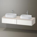 Duravit Zencha fiókos alsószekrény 160, fiókrendező nélkül, fehér üveg/matt taupe ZE4815B64830000 (ZE4815B64830000)