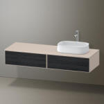 Duravit Zencha jobbos alsószekrény 160, fiókrendező nélkül, fekete tölgy/matt taupe ZE4814R16830000 (ZE4814R16830000)