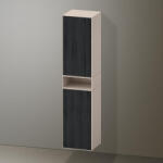 Duravit Zencha magas szekrény 176x40 cm, jobbos, fekete tölgy/matt taupe ZE1353R16830000 (ZE1353R16830000)
