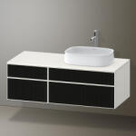 Duravit Zencha jobbos alsószekrény 130, fiókrendező nélkül, strukturált fekete/matt fehér ZE4827063840000 (ZE4827063840000)