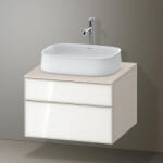 Duravit Zencha alsószekrény 65, fiókrendező nélkül, fehér üveg/matt taupe ZE4820064830000 (ZE4820064830000)