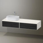 Duravit Zencha balos alsószekrény 160, fiókrendező nélkül, fekete tölgy/matt fehér ZE4814L16840000 (ZE4814L16840000)