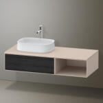 Duravit Zencha balos alsószekrény 130, fiókrendező nélkül, fekete tölgy/matt taupe ZE4818016830000 (ZE4818016830000)